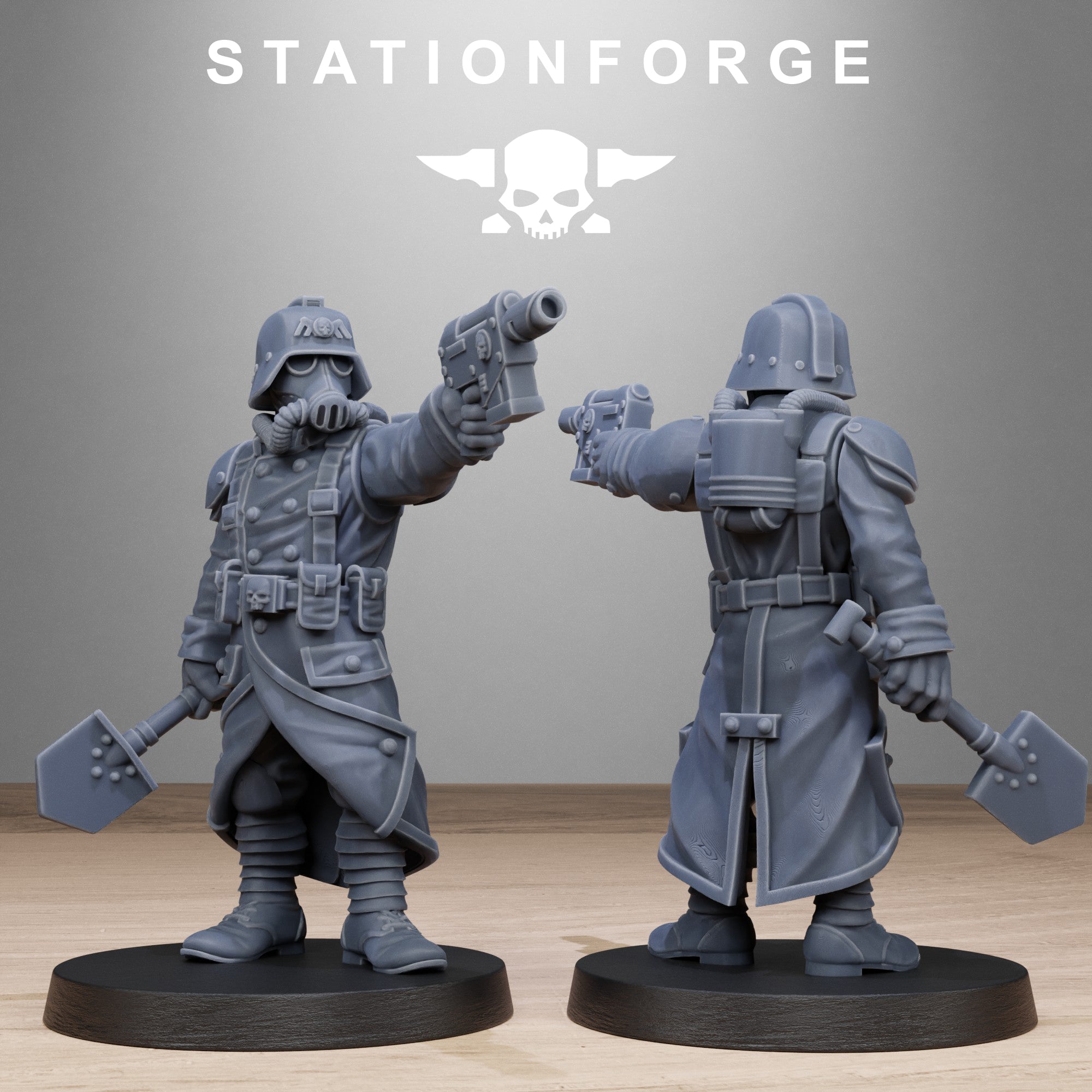 GrimGuard Shovel Trenches- 10Minis, Designed by StationForge with gratis Basis