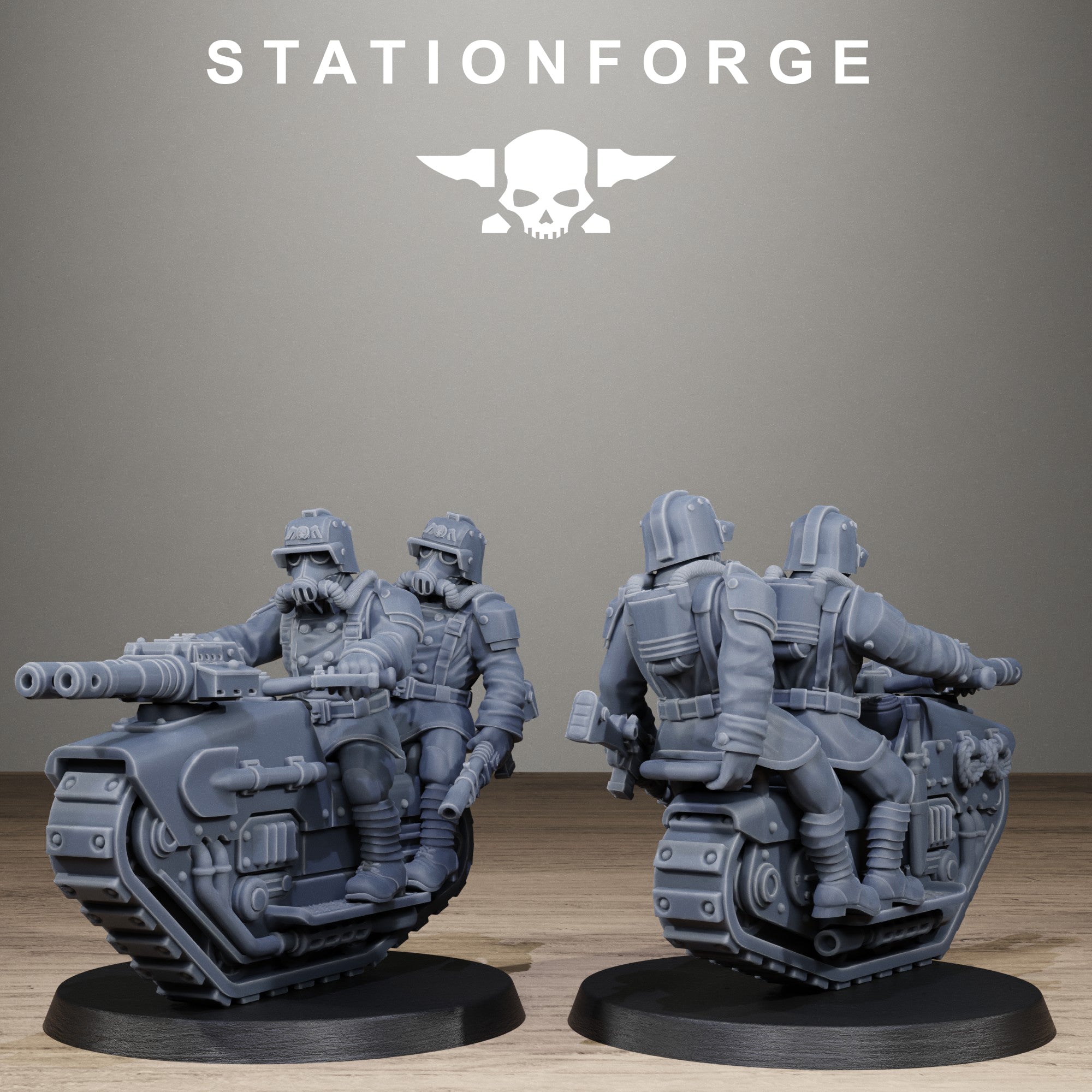 GrimGuard WarTreader, 10 Tabletop Miniatures, Designed by StationForge with gratis Bases