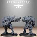 Xenarid Warriors- 10 Tabletop Miniatures, Designed by StationForge with gratis Bases