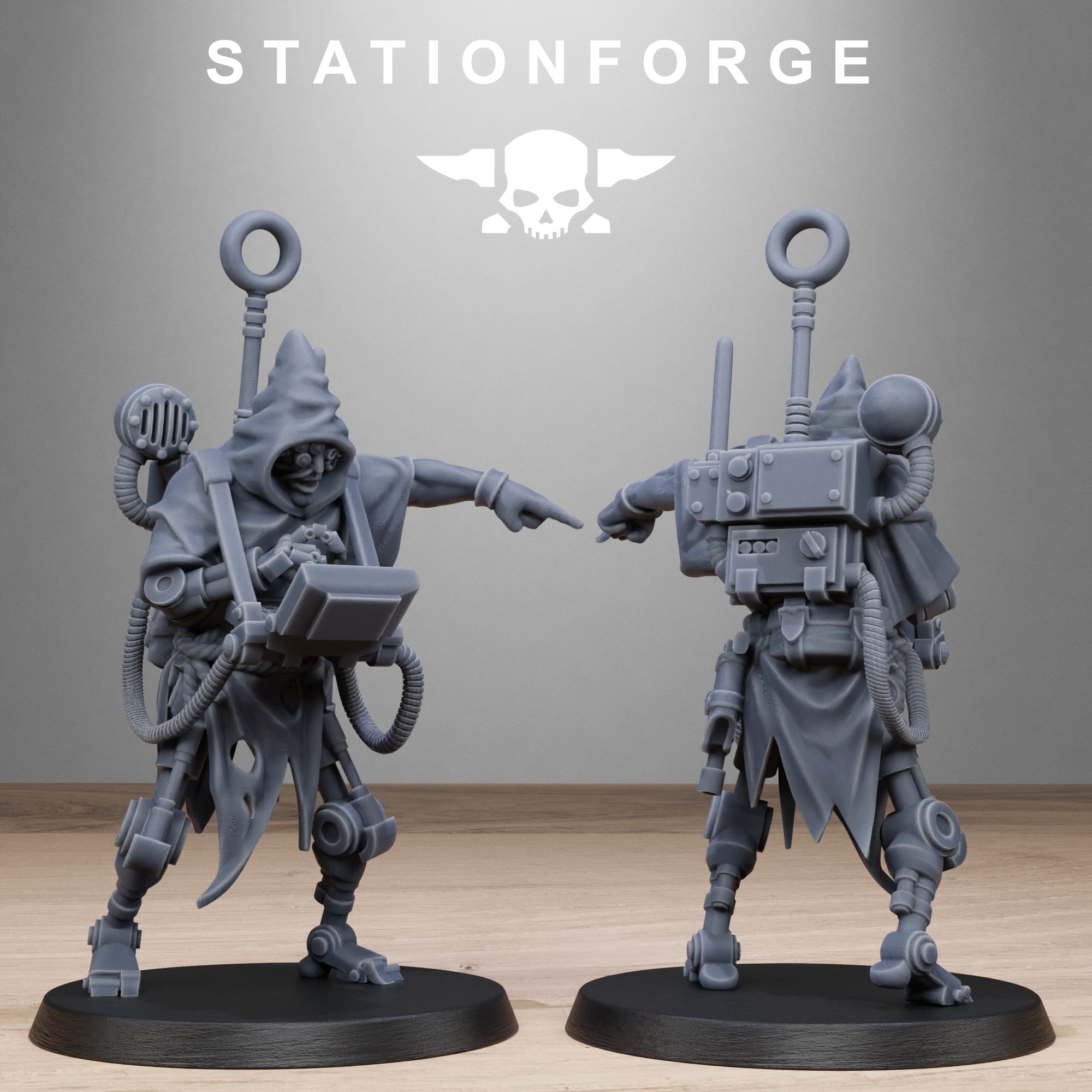 GrimCorp Scrap Operatives- 10 Tabletop Miniatures, Designed by StationForge with gratis Bases