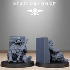 GrimGuard Battlefront- 10Minis, Designed by StationForge with gratis Basis