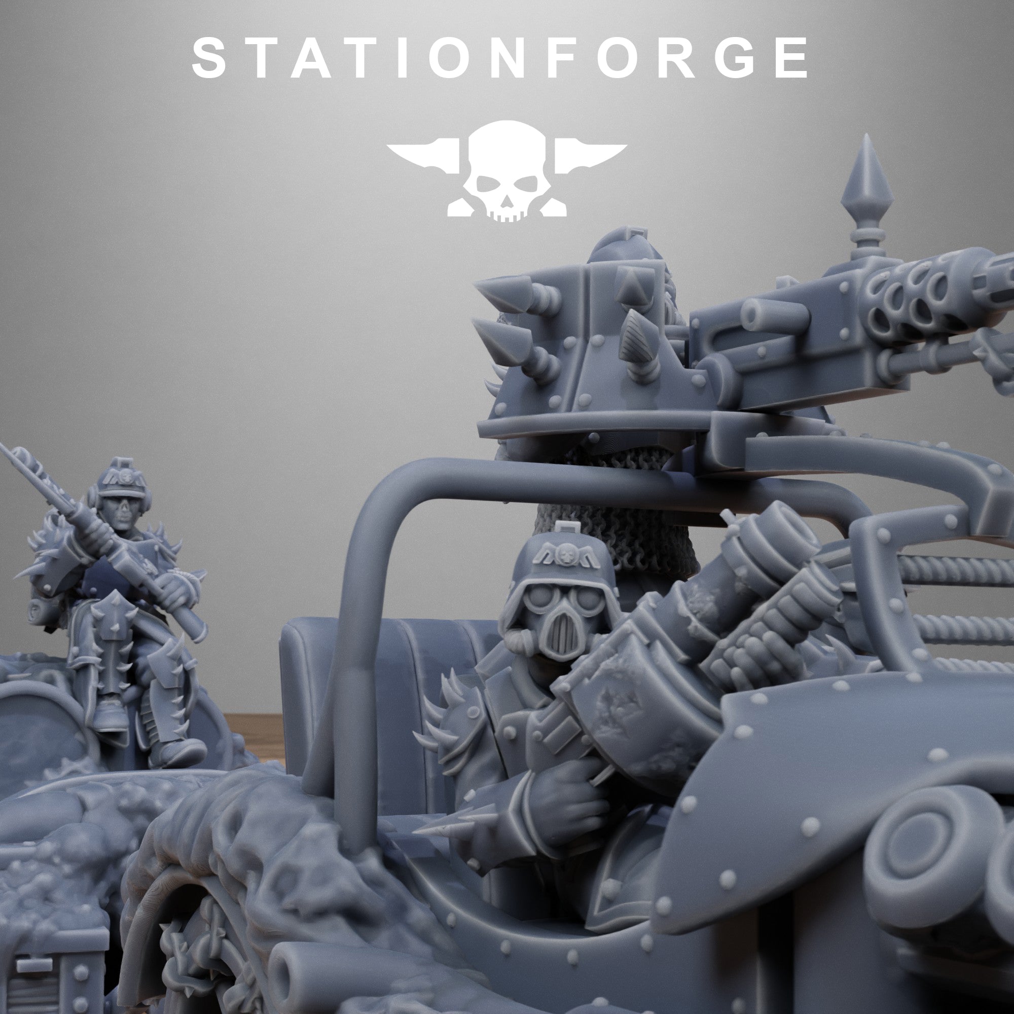 Corrupted Bloody Convoy, full Set- Tabletop Miniatures, Designed by StationForge with gratis Bases