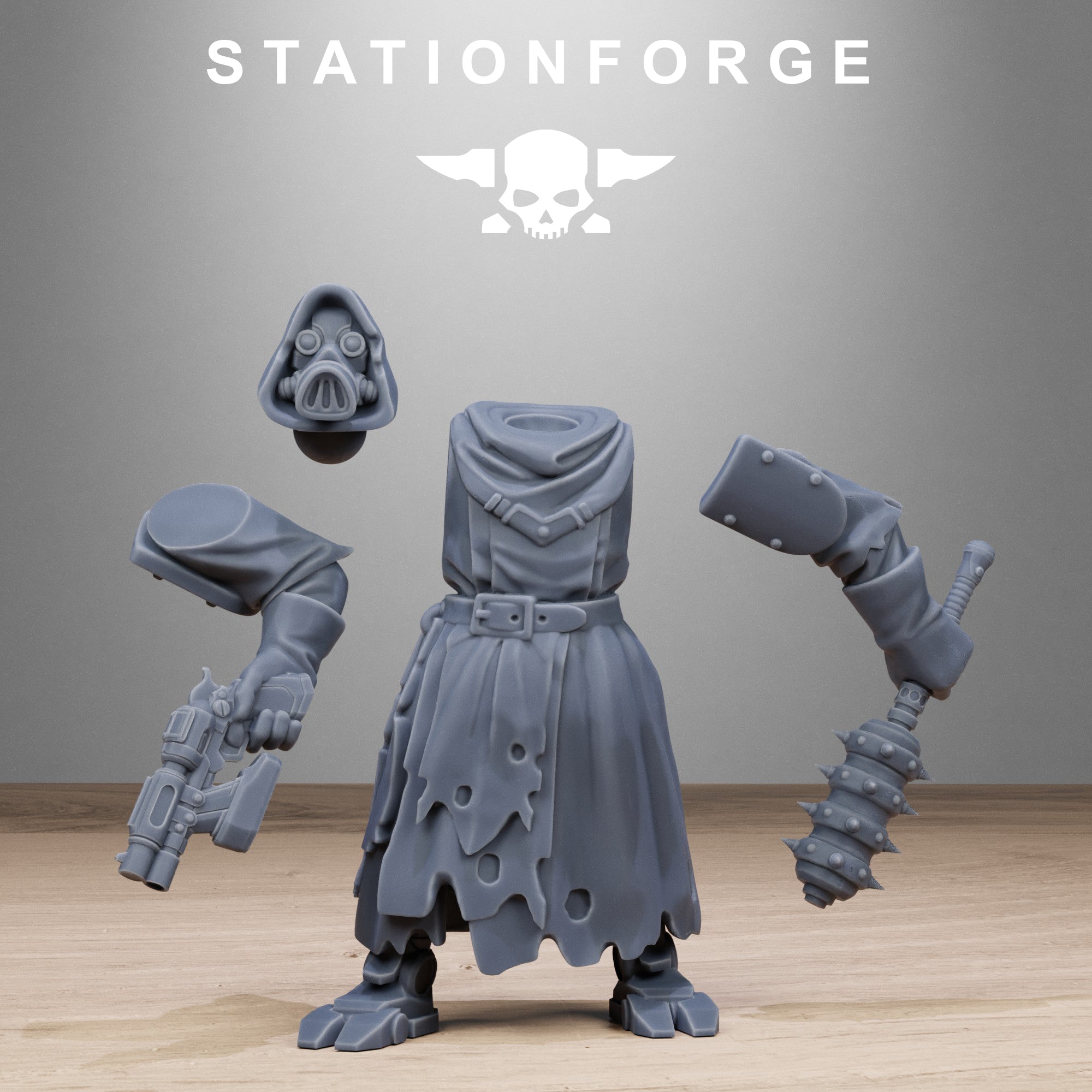 Scavengers Executioners- 10 Tabletop Miniatures, Designed by StationForge with gratis Bases