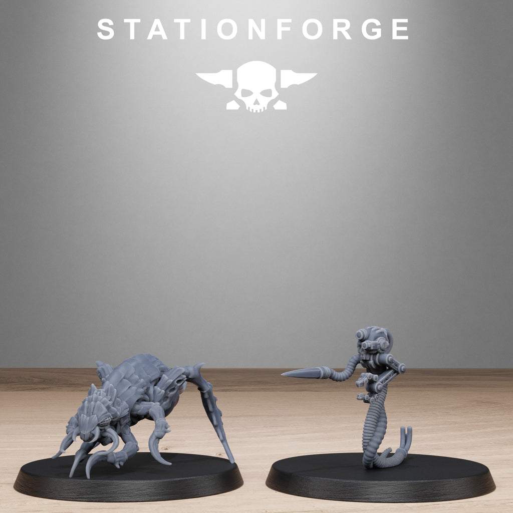 GrimCorp Scrap Operatives- 10 Tabletop Miniatures, Designed by StationForge with gratis Bases
