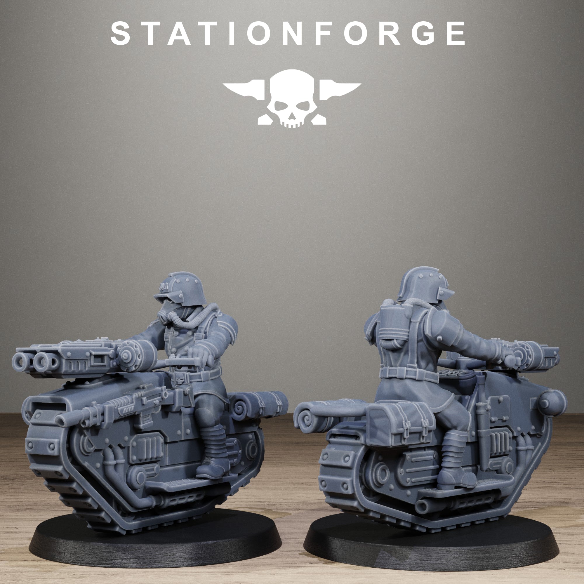 GrimGuard WarTreader, 10 Tabletop Miniatures, Designed by StationForge with gratis Bases