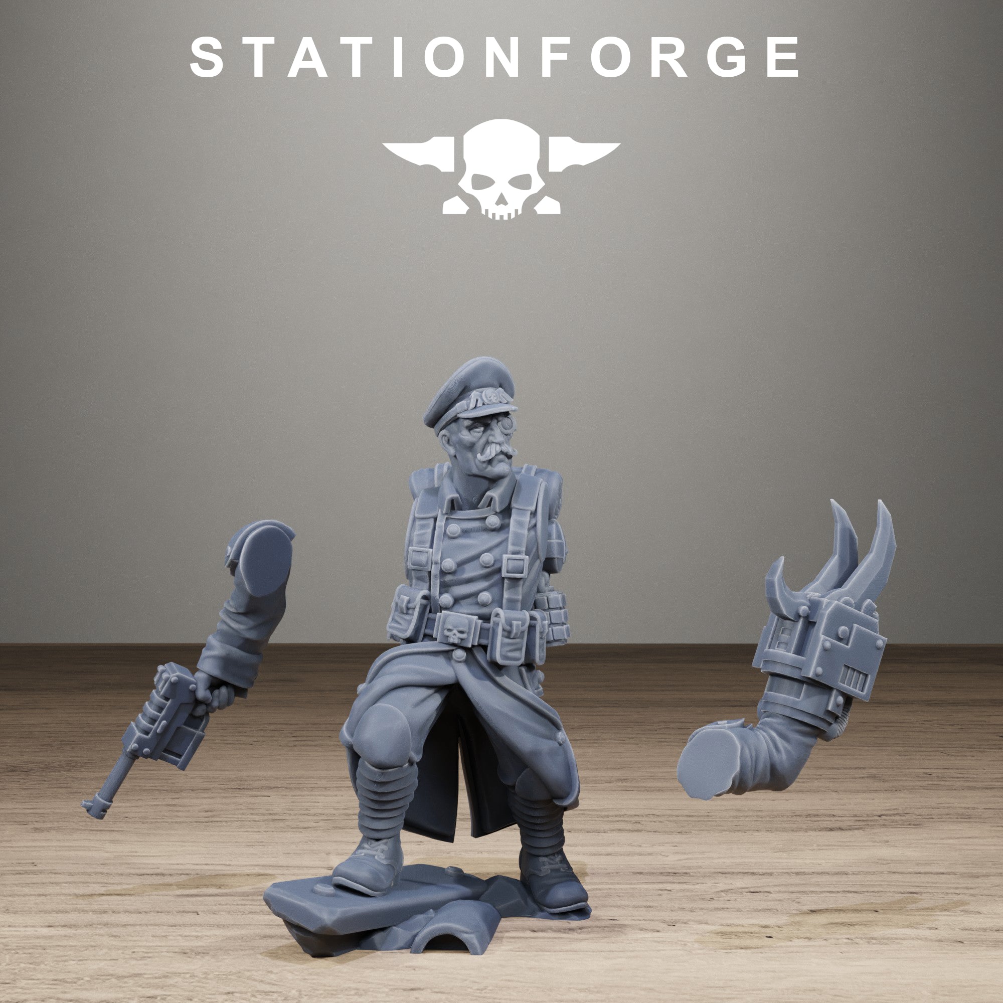 GrimGuard Trench Raiders , 10 Tabletop Miniatures, Designed by StationForge with gratis Bases