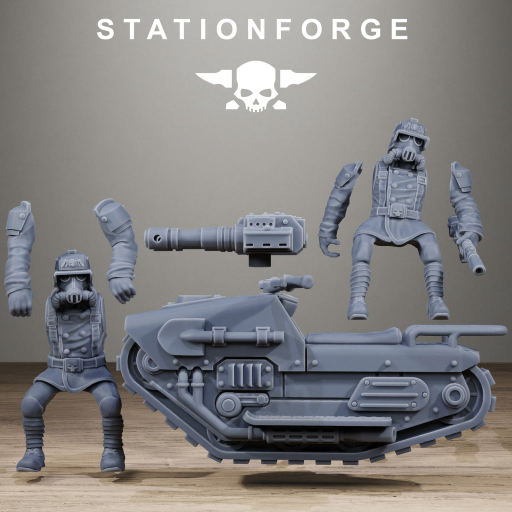 GrimGuard WarTreader, 10 Tabletop Miniatures, Designed by StationForge with gratis Bases
