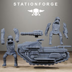 GrimGuard WarTreader, 10 Tabletop Miniatures, Designed by StationForge with gratis Bases
