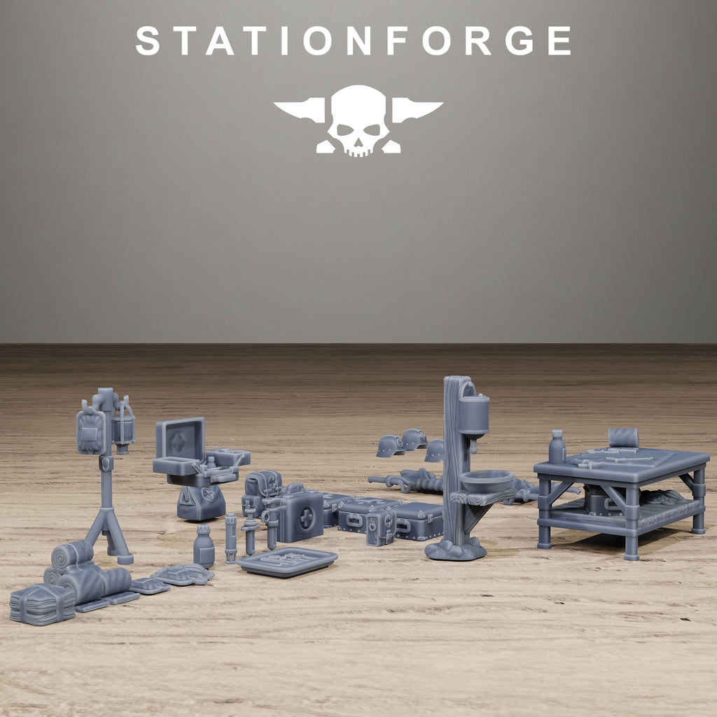 Grimguard Medical Bit Kits, Tabletop Miniature Bits, Designed by StationForge
