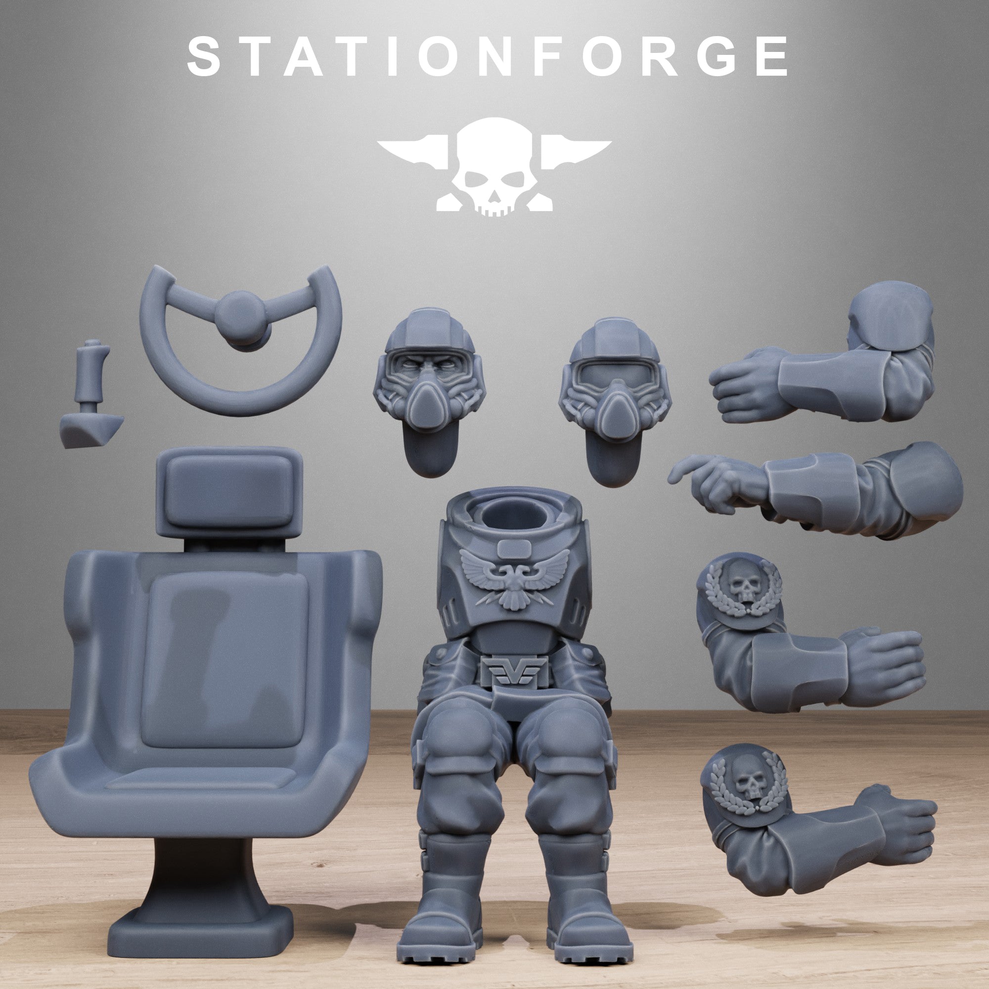 Pilot Commanders- 10 Tabletop Miniatures, Designed by StationForge with gratis Bases