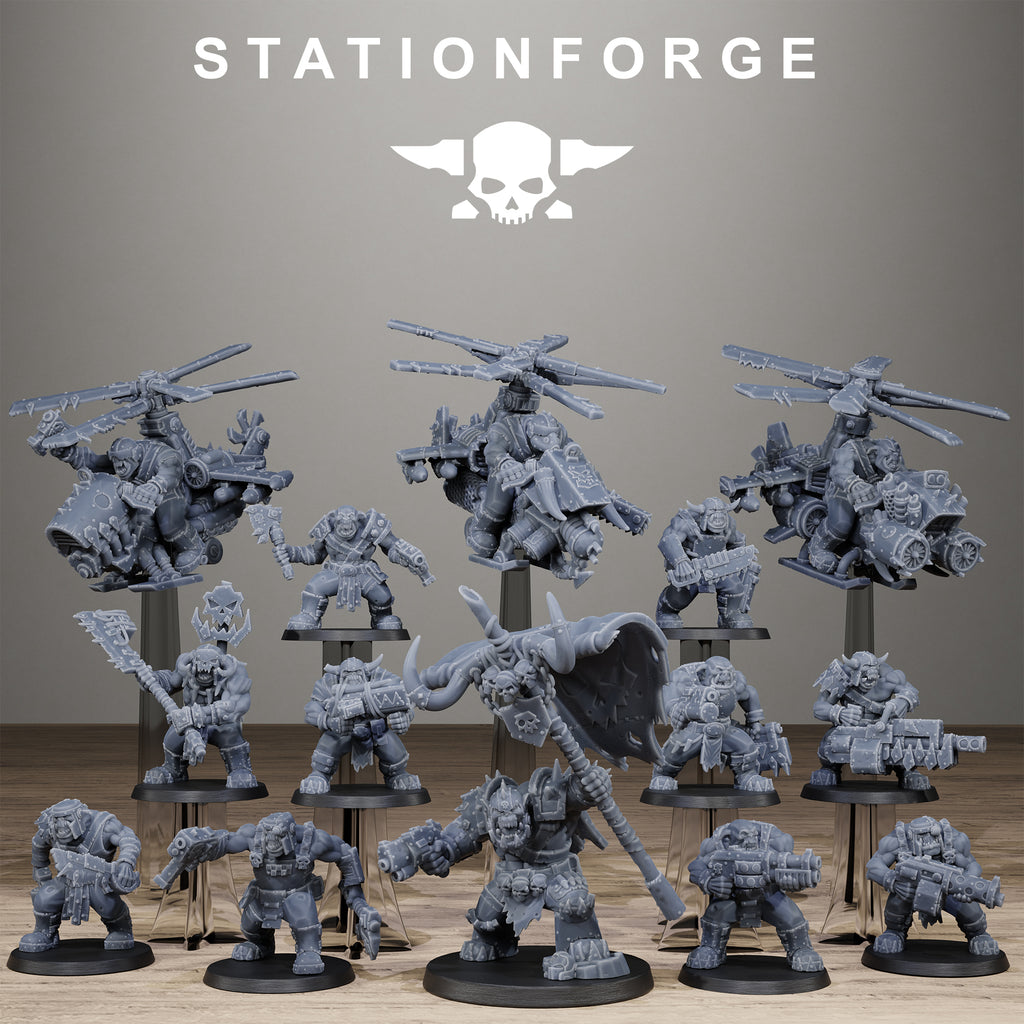 Orkaz Starter Set, Tabletop Miniatures, Designed by StationForge with gratis Bases