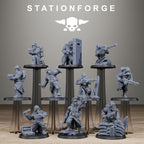 GrimGuard Trench Raiders , 10 Tabletop Miniatures, Designed by StationForge with gratis Bases