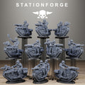 GrimGuard WarTreader, 10 Tabletop Miniatures, Designed by StationForge with gratis Bases