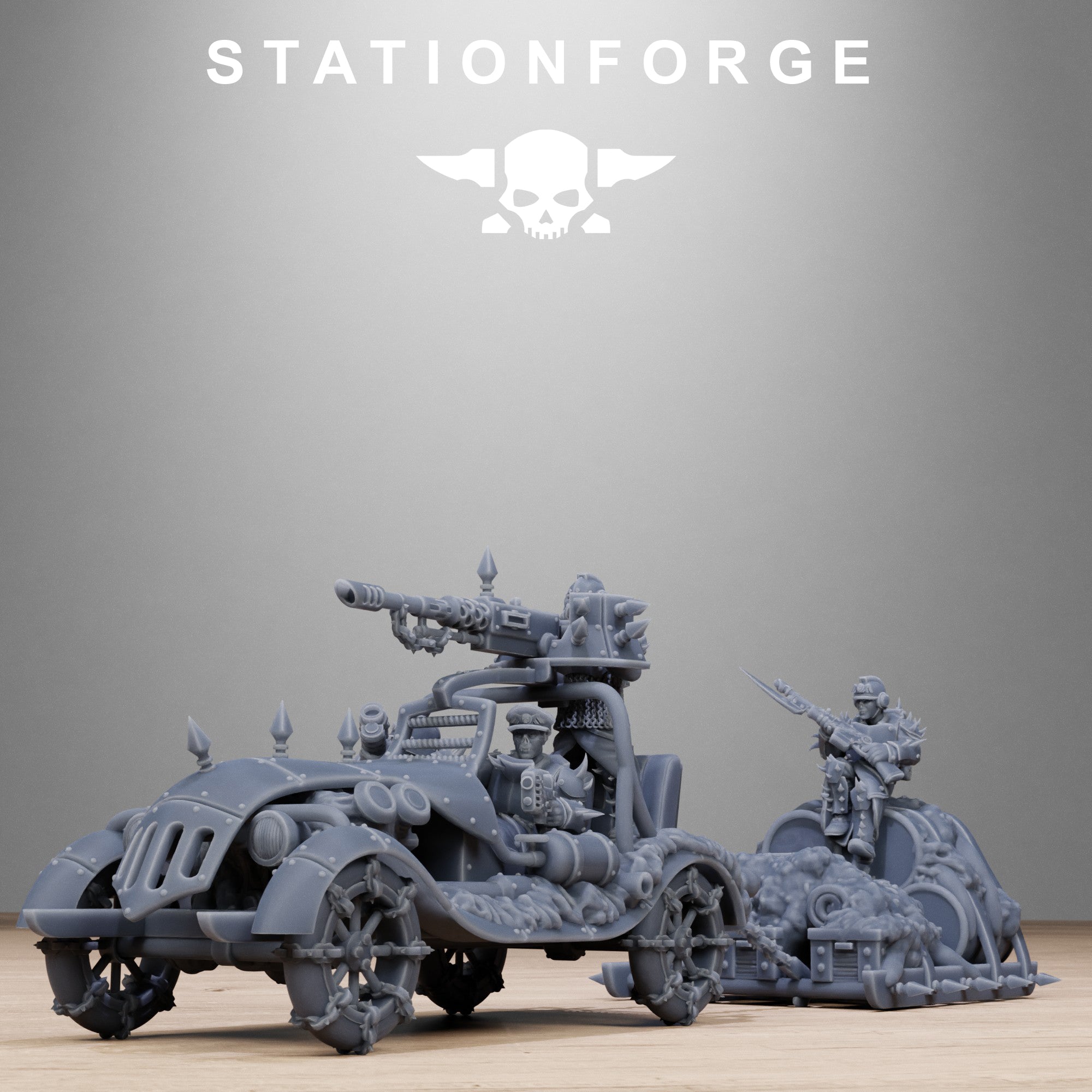 Corrupted Bloody Convoy, full Set- Tabletop Miniatures, Designed by StationForge with gratis Bases