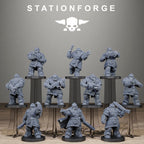 Grimguard Skull Wardens, 10 Tabletop Miniatures, Designed by StationForge with gratis Bases
