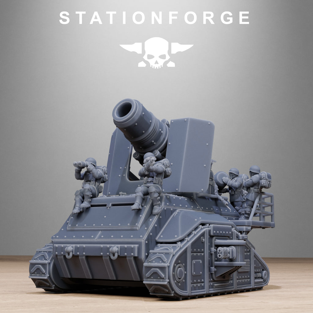 Freeguard Artillery Mini Tank, full Set- Tabletop Miniature, Designed by StationForge with gratis Base