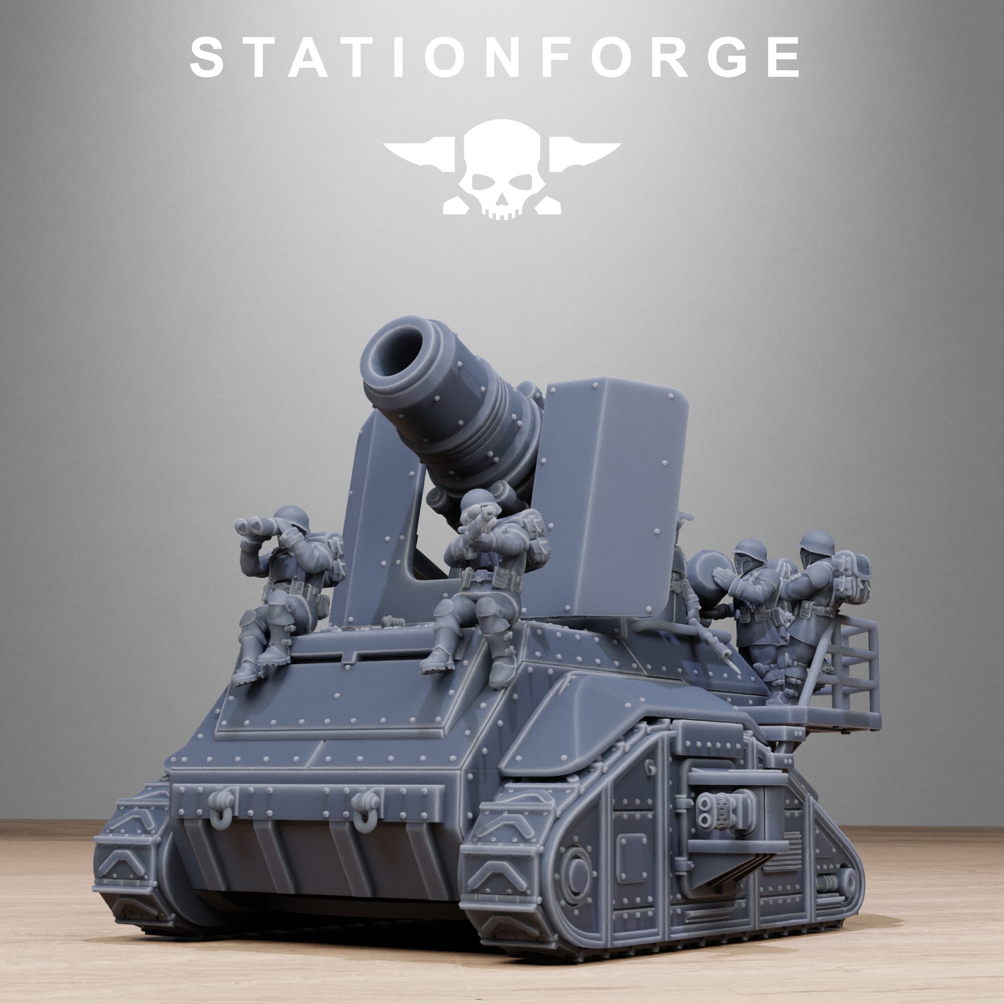 Freeguard Artillery Mini Tank, full Set- Tabletop Miniature, Designed by StationForge with gratis Base