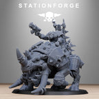 Orkaz Brast-Rider Warlord- Tabletop Mini, Designed by StationForge with gratis Basis