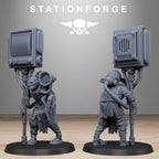 GrimCorp Scrap Operatives- 10 Tabletop Miniatures, Designed by StationForge with gratis Bases