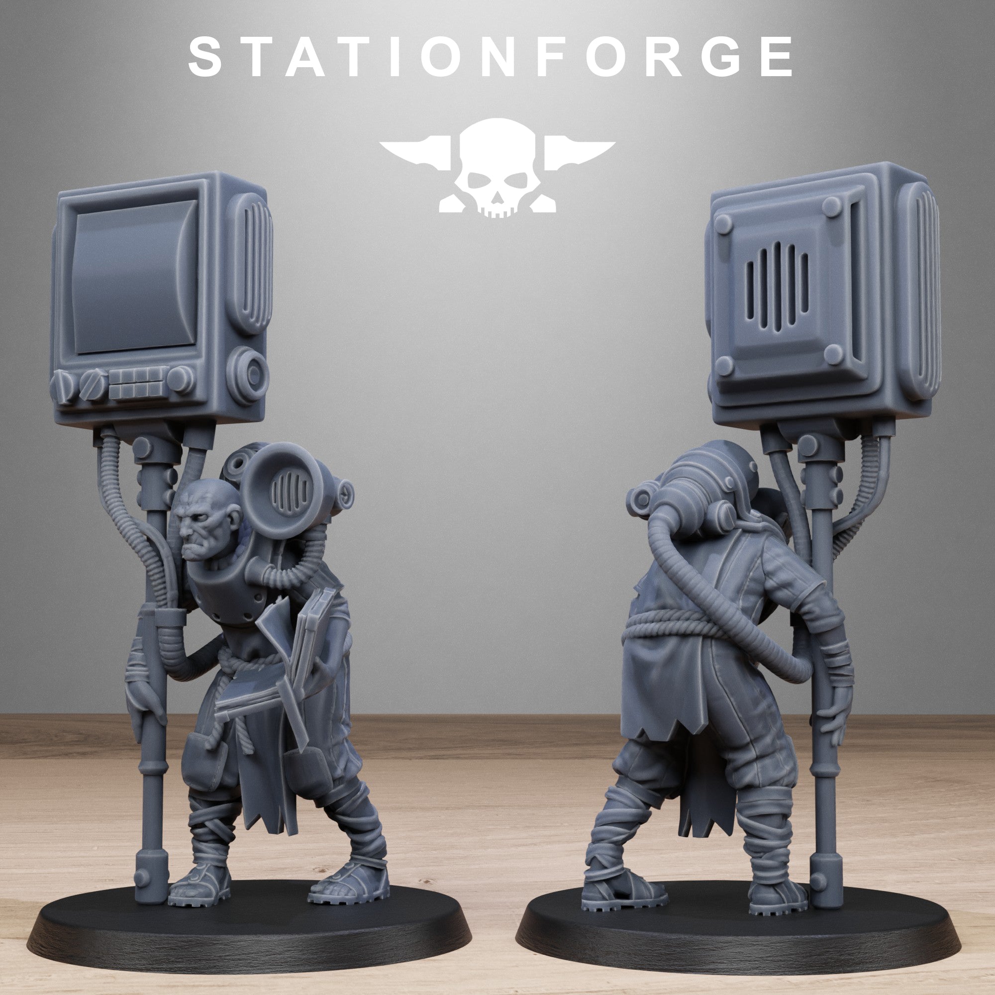 GrimCorp Scrap Operatives- 10 Tabletop Miniatures, Designed by StationForge with gratis Bases