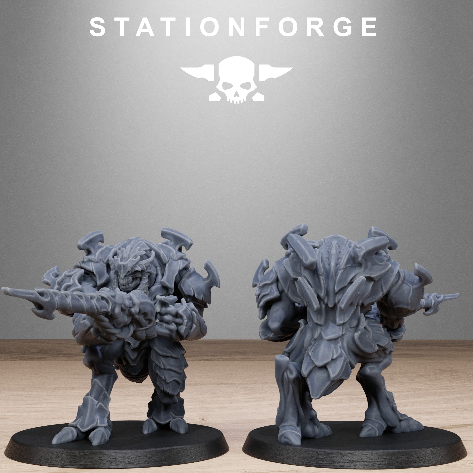 Xenarid Warriors- 10 Tabletop Miniatures, Designed by StationForge with gratis Bases