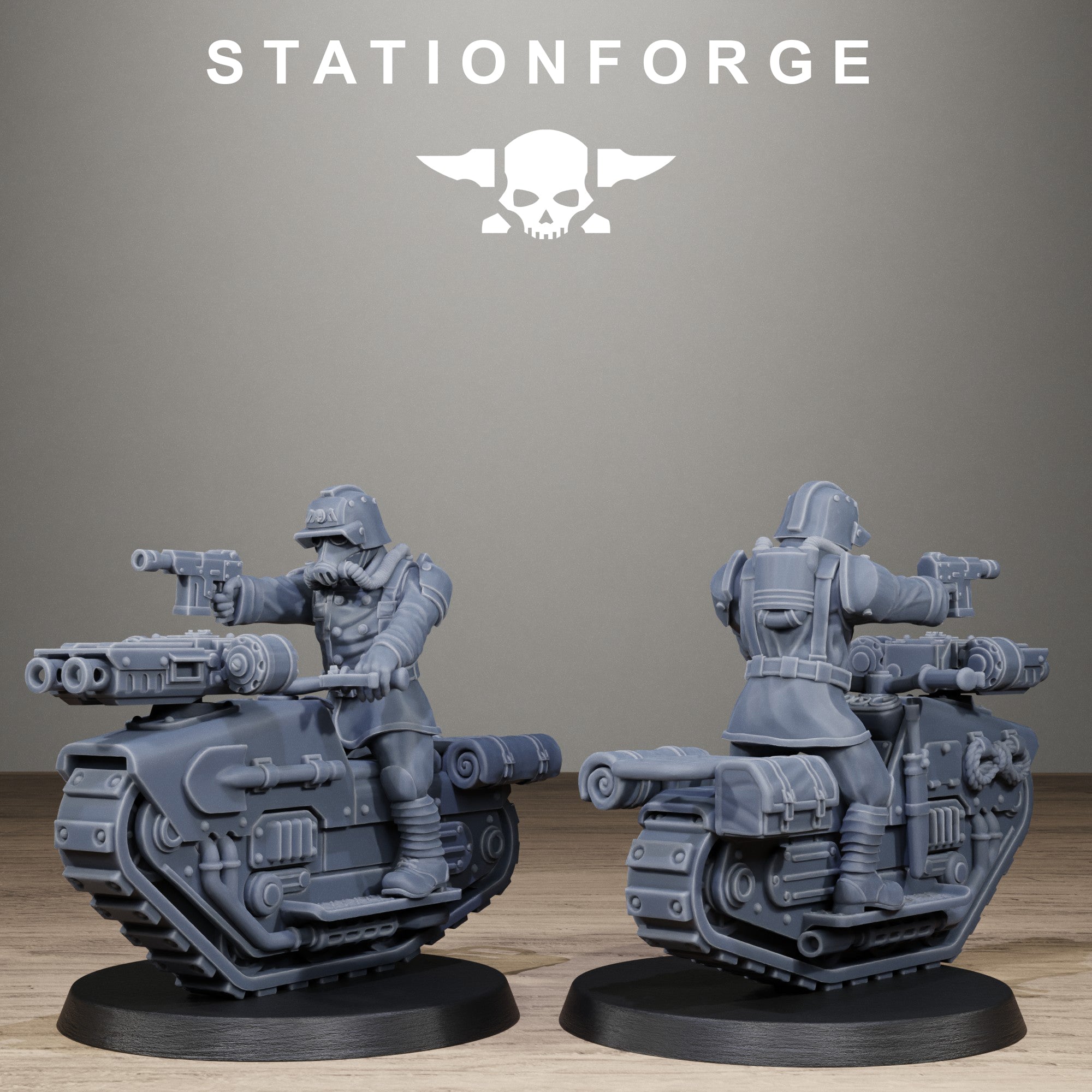 GrimGuard WarTreader, 10 Tabletop Miniatures, Designed by StationForge with gratis Bases