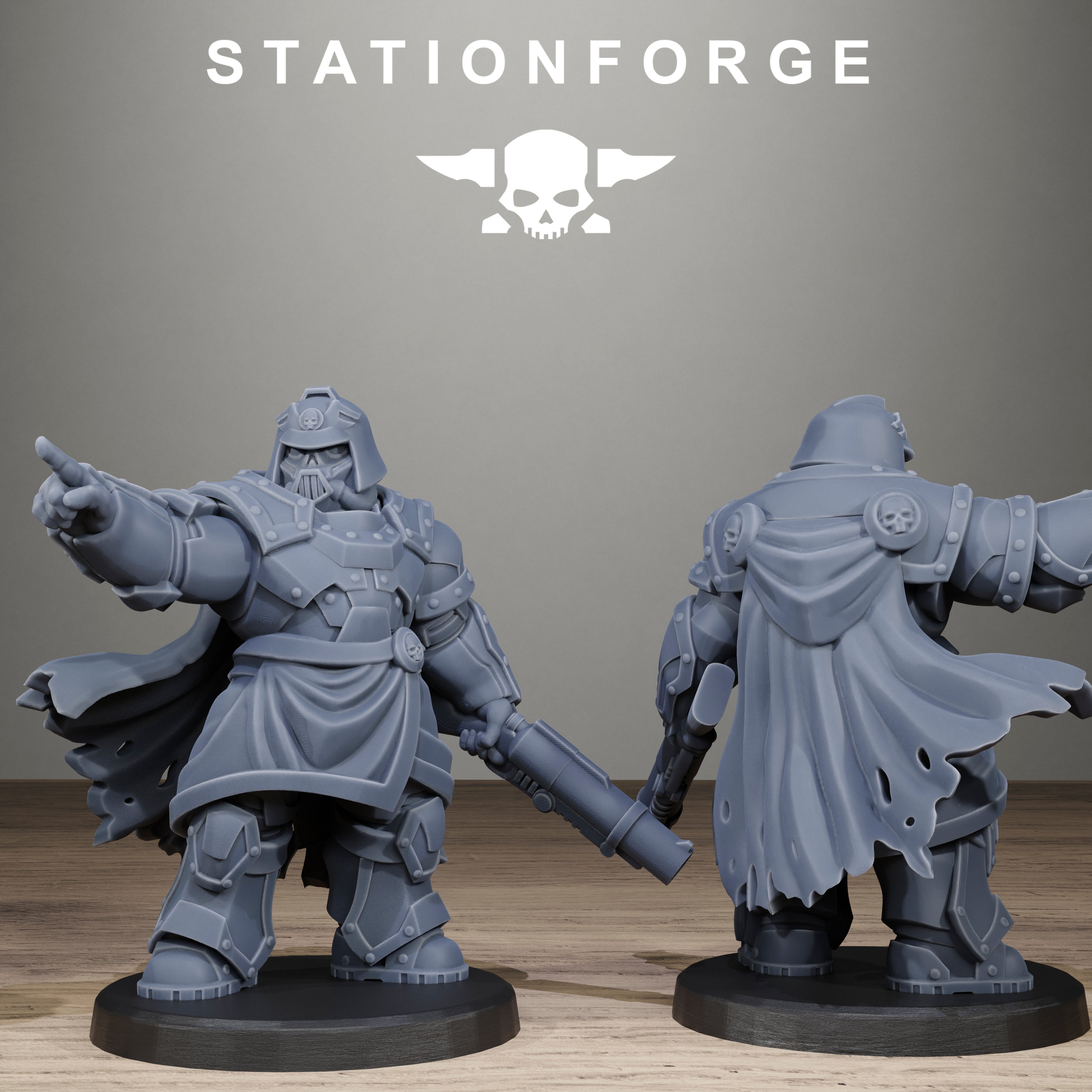 Grimguard Skull Wardens, 10 Tabletop Miniatures, Designed by StationForge with gratis Bases