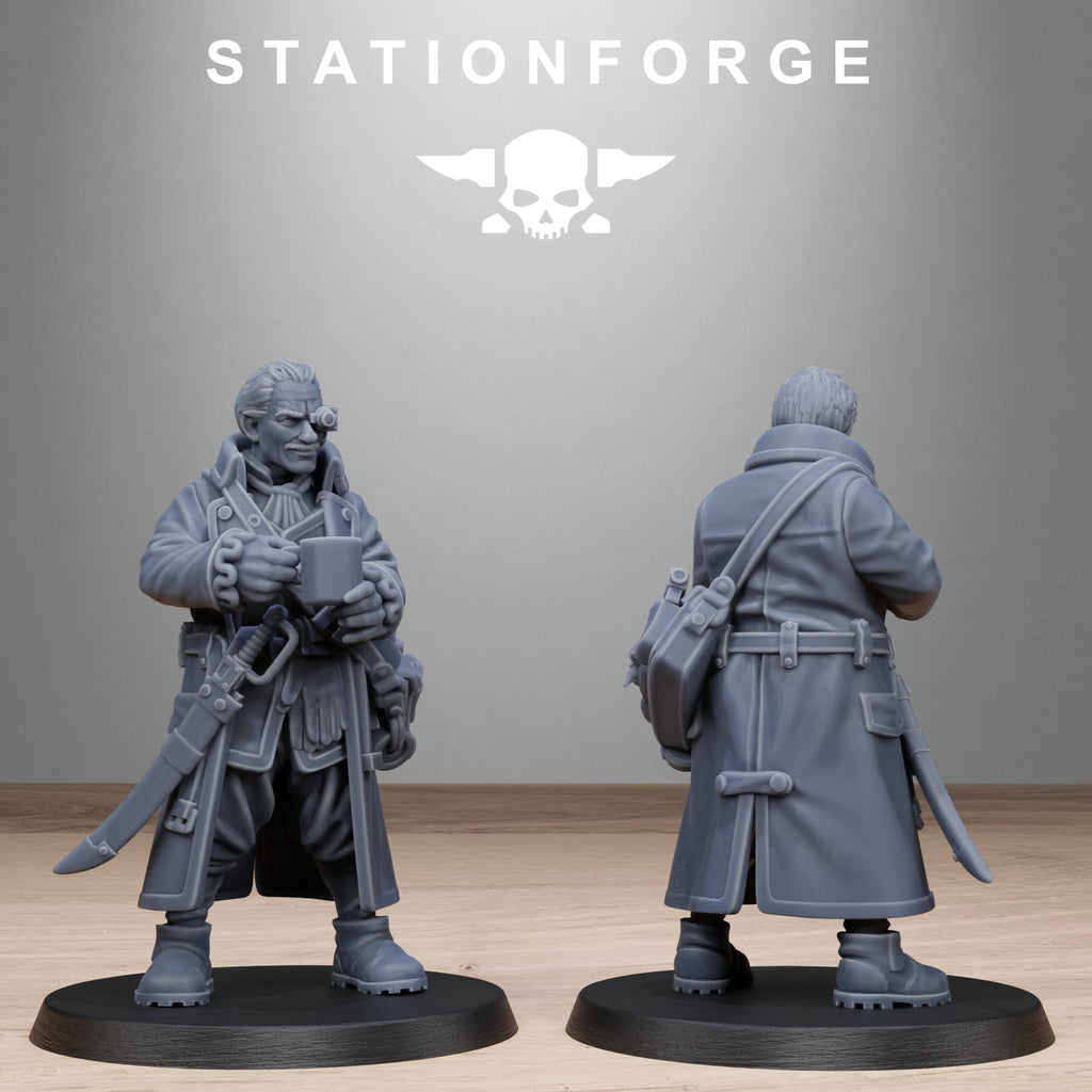 GrimCorp Scrap Operatives- 10 Tabletop Miniatures, Designed by StationForge with gratis Bases