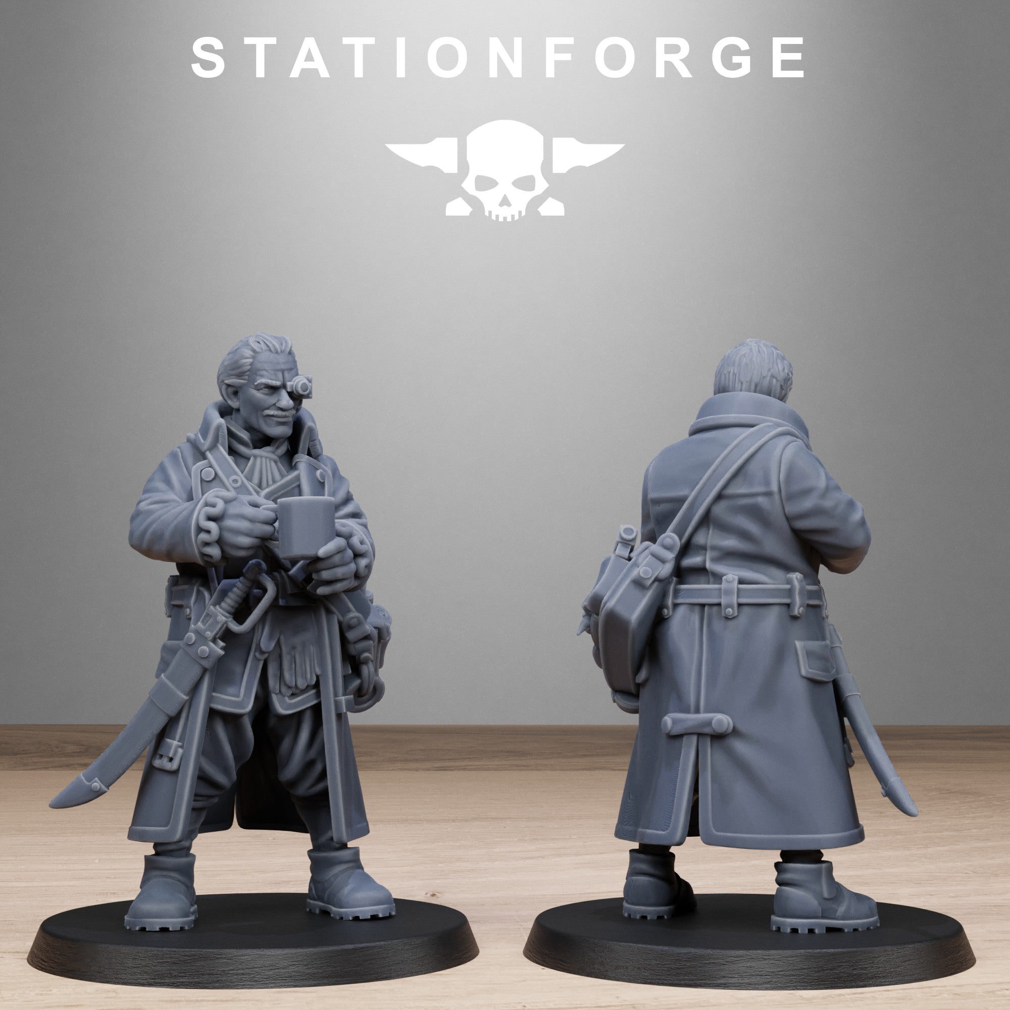 GrimCorp Scrap Operatives- 10 Tabletop Miniatures, Designed by StationForge with gratis Bases