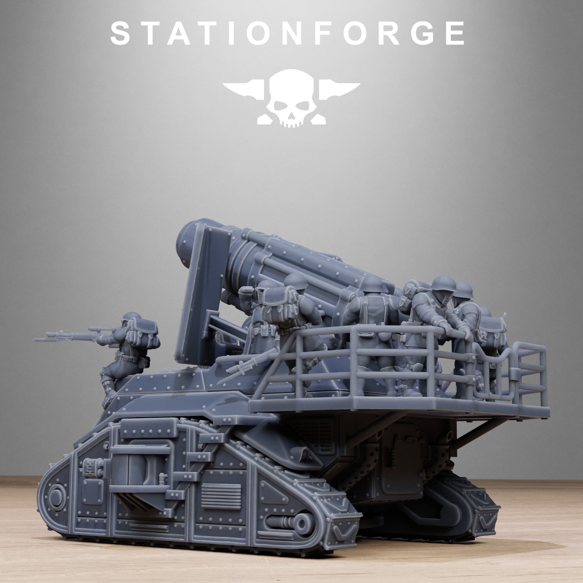 Freeguard Artillery Mini Tank, full Set- Tabletop Miniature, Designed by StationForge with gratis Base