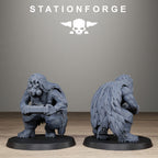 GrimGuard Jungle Fighter Snipers, 10 Tabletop Miniatures, Designed by StationForge with gratis Bases