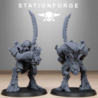 Xenarid Warriors- 10 Tabletop Miniatures, Designed by StationForge with gratis Bases