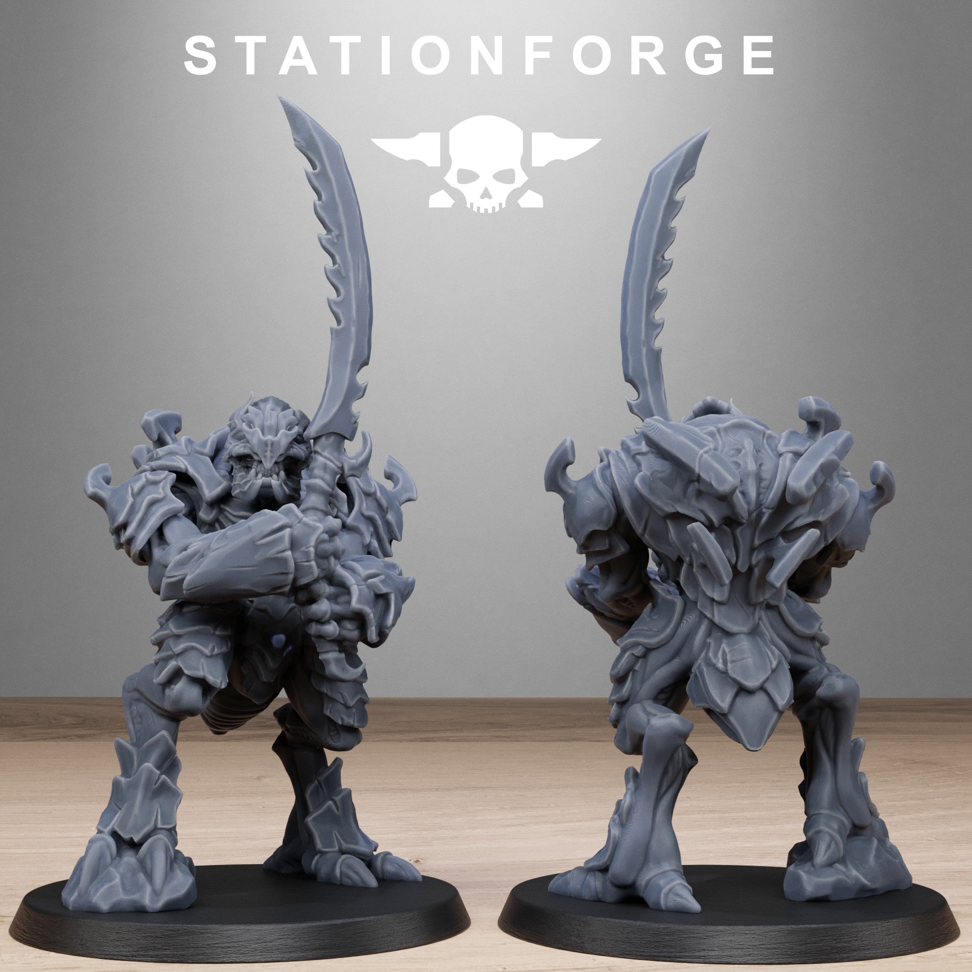Xenarid Warriors- 10 Tabletop Miniatures, Designed by StationForge with gratis Bases