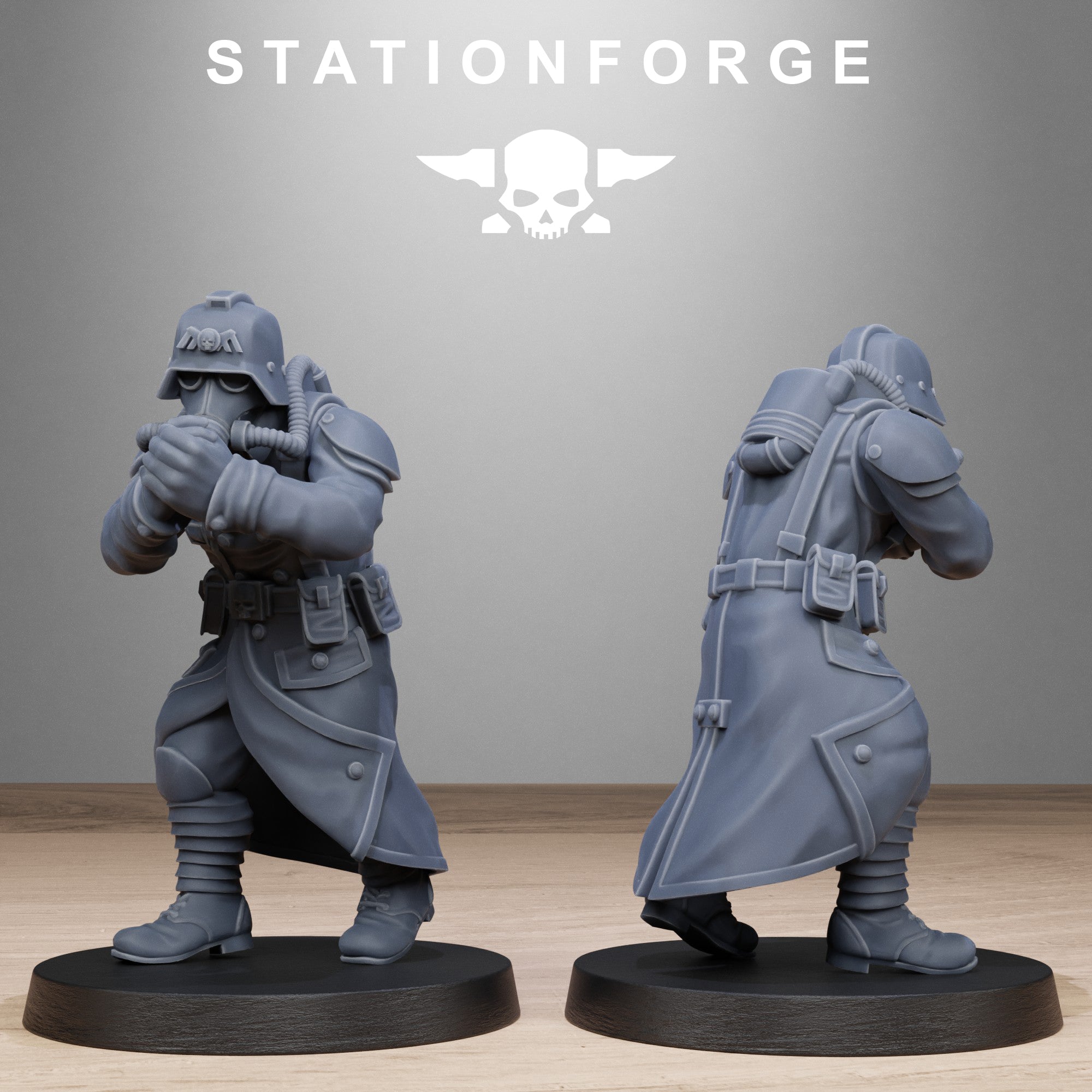 GrimGuard Battlefront- 10Minis, Designed by StationForge with gratis Basis