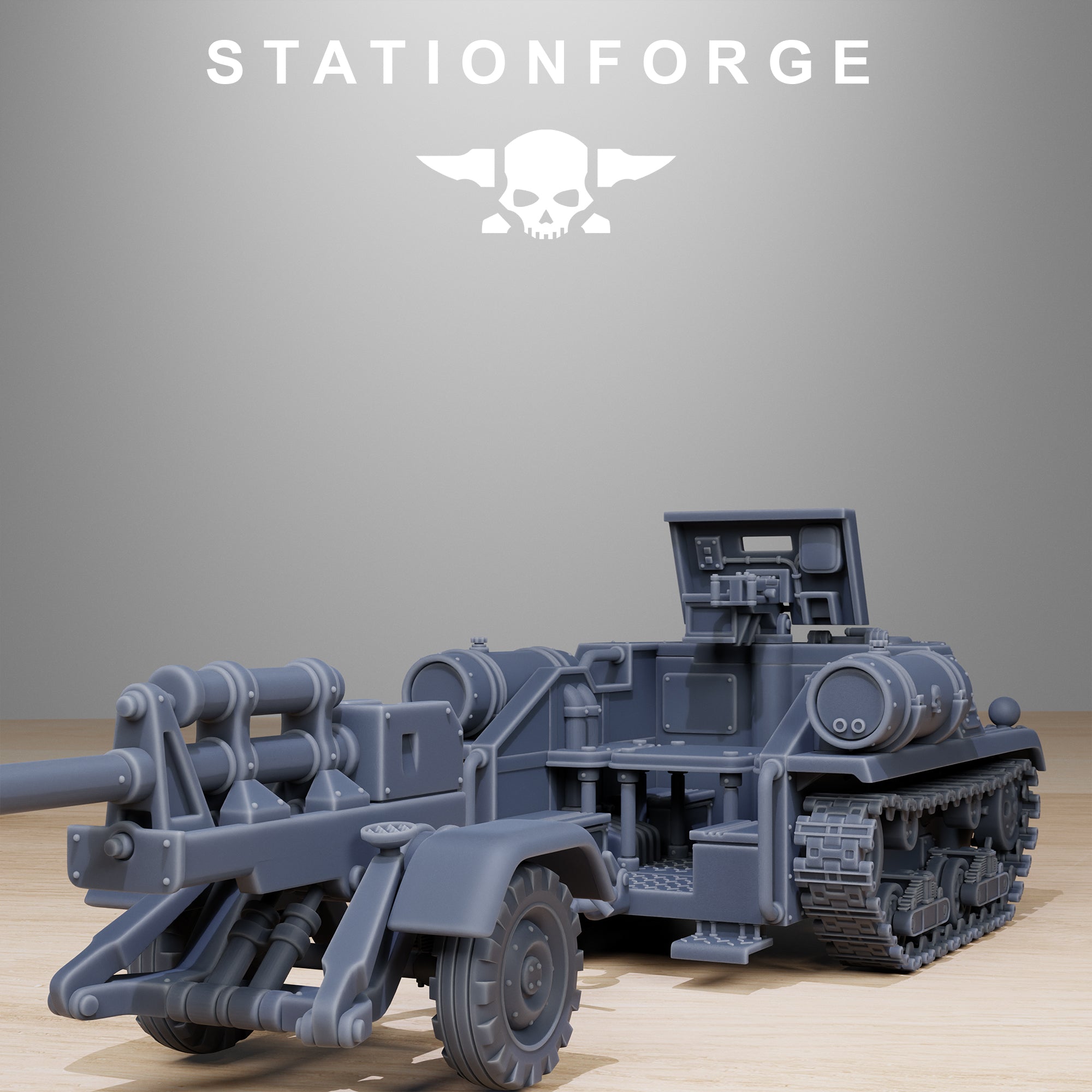 GrimGuard Tankette, whole Set, Tabletop Miniatures, Designed by StationForge with gratis Bases