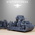 GrimGuard Tankette, whole Set, Tabletop Miniatures, Designed by StationForge with gratis Bases