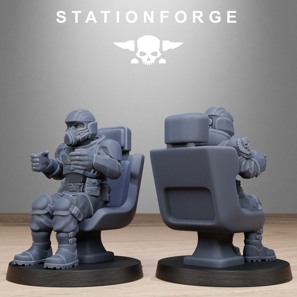 Pilot Commanders- 10 Tabletop Miniatures, Designed by StationForge with gratis Bases