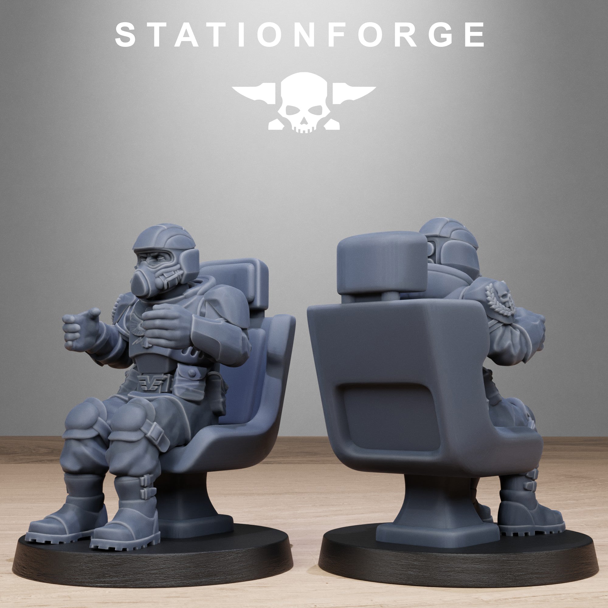 Pilot Commanders- 10 Tabletop Miniatures, Designed by StationForge with gratis Bases