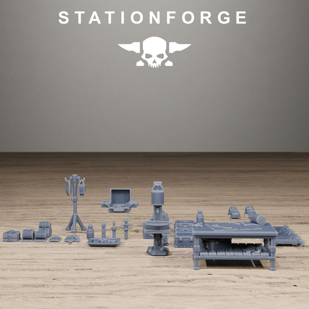 Grimguard Medical Bit Kits, Tabletop Miniature Bits, Designed by StationForge