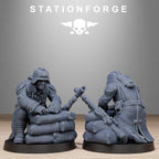 GrimGuard Battlefront- 10Minis, Designed by StationForge with gratis Basis