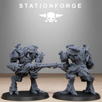 Xenarid Warriors- 10 Tabletop Miniatures, Designed by StationForge with gratis Bases