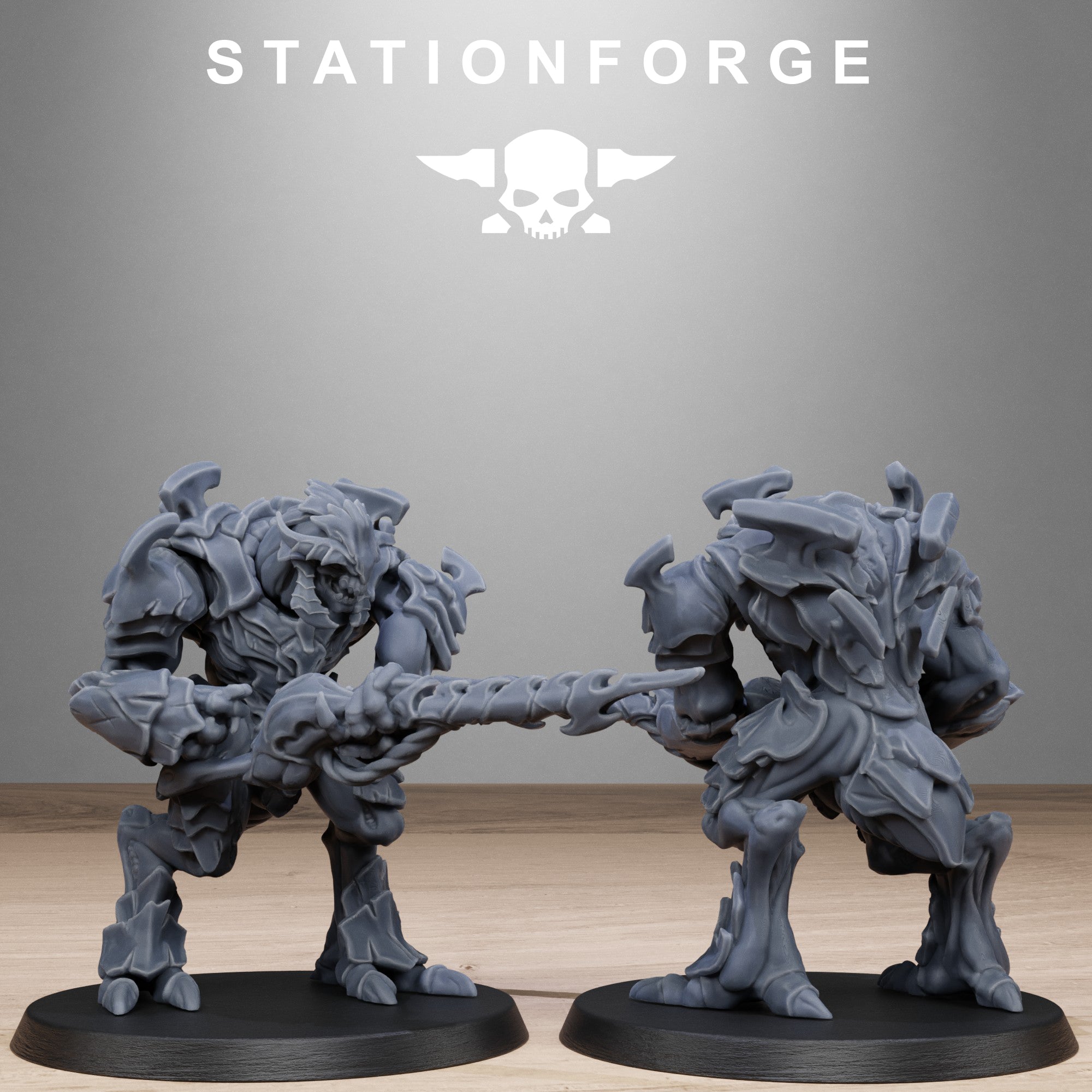 Xenarid Warriors- 10 Tabletop Miniatures, Designed by StationForge with gratis Bases