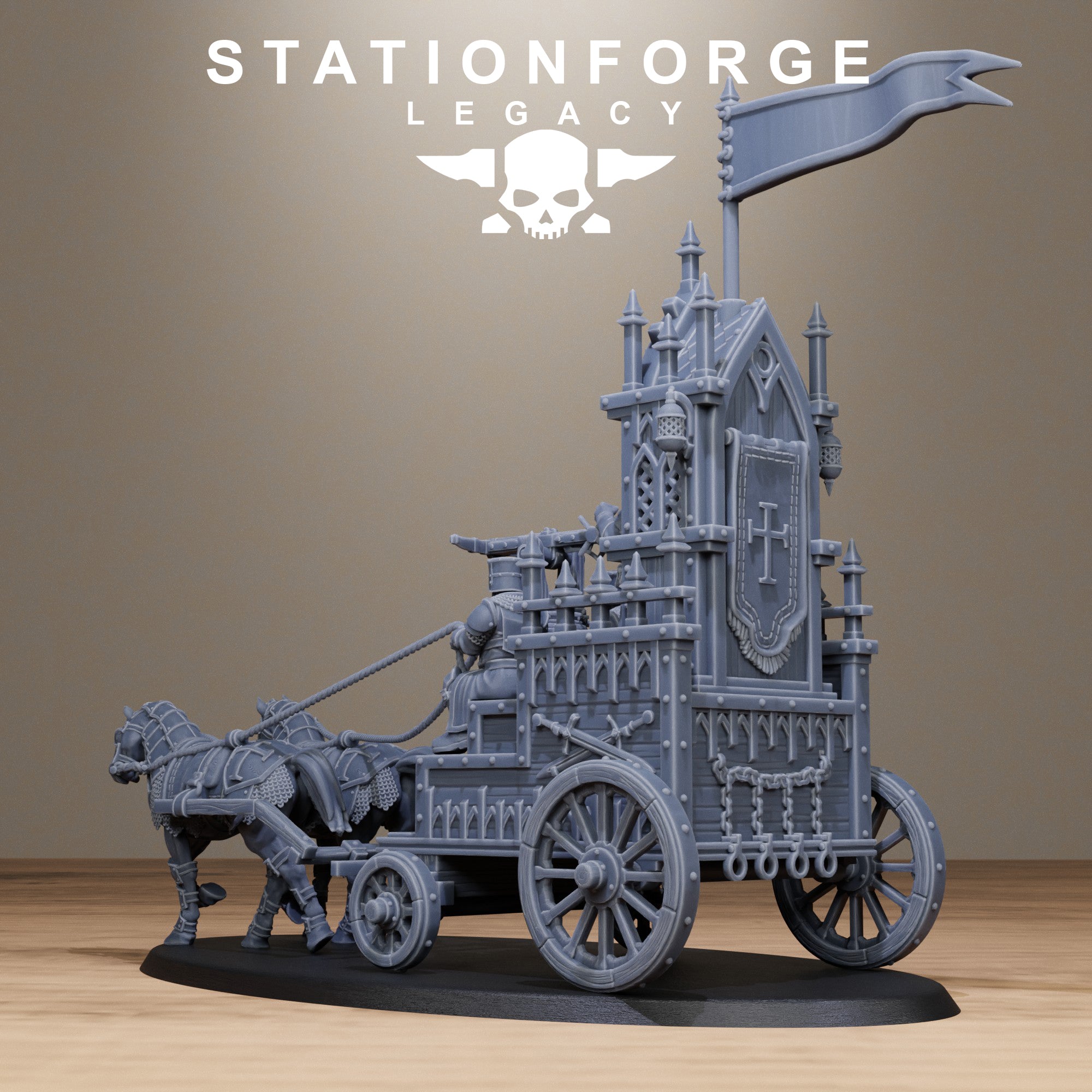 Thorncrest Carriage from StationForgeLegacy Tabletop Miniatur +Gratis Base