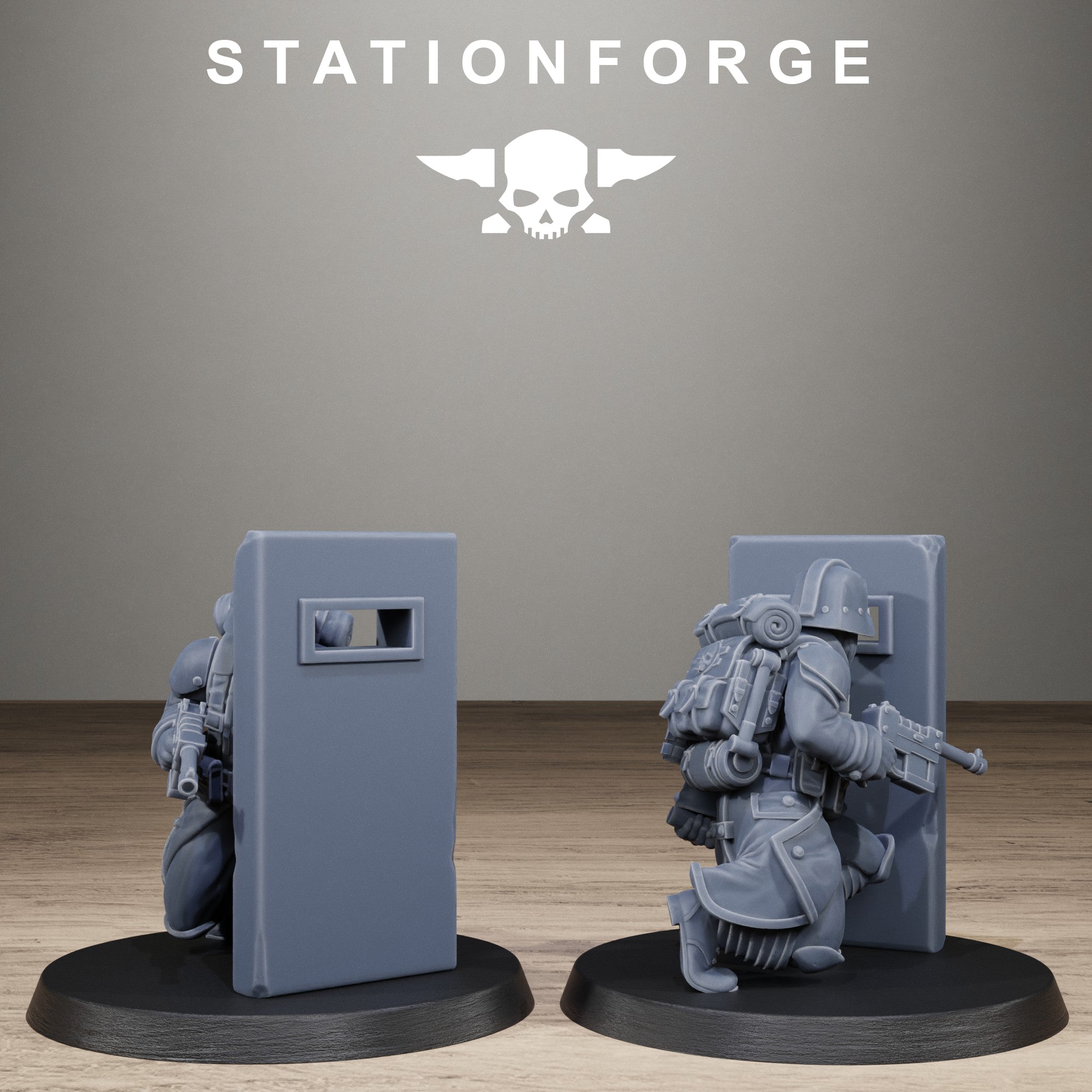 GrimGuard Trench Raiders , 10 Tabletop Miniatures, Designed by StationForge with gratis Bases