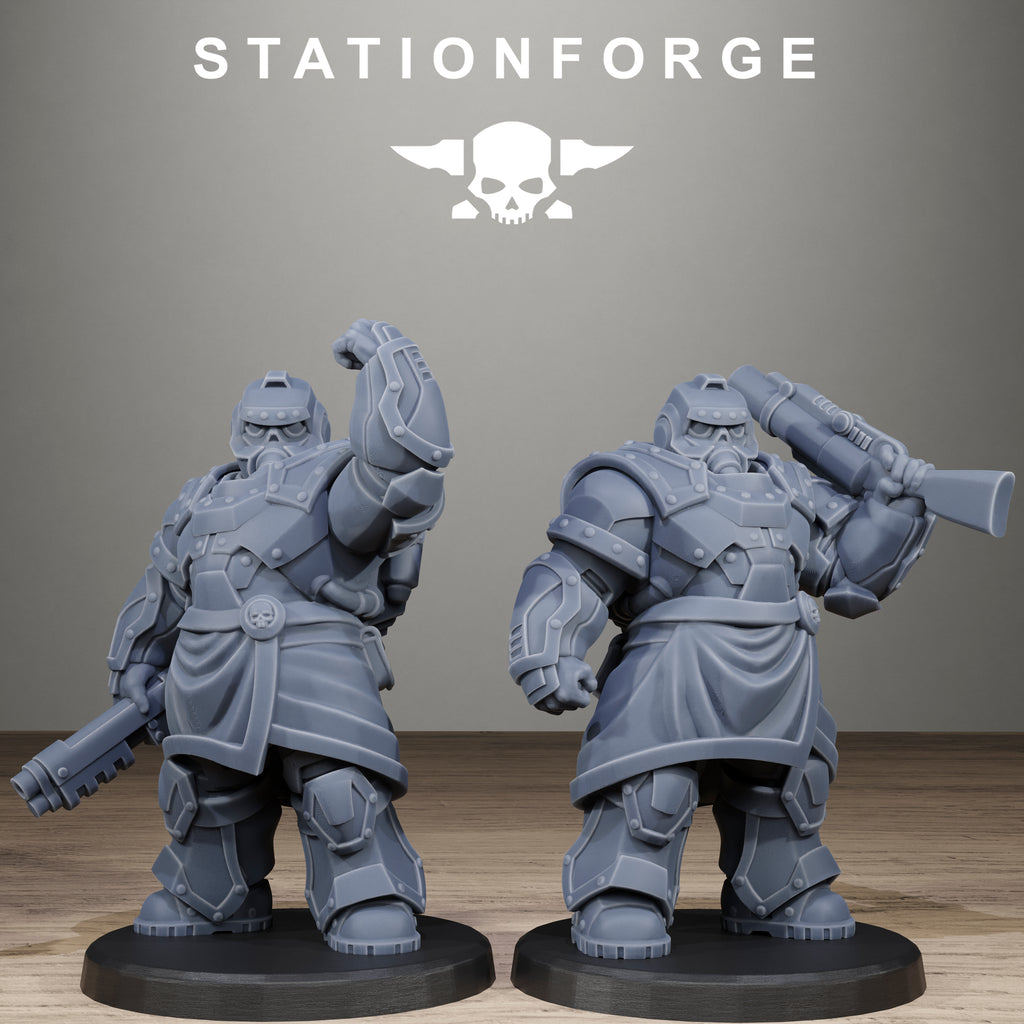 Grimguard Skull Wardens, 10 Tabletop Miniatures, Designed by StationForge with gratis Bases