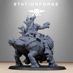 Orkaz Brast-Rider Warlord- Tabletop Mini, Designed by StationForge with gratis Basis