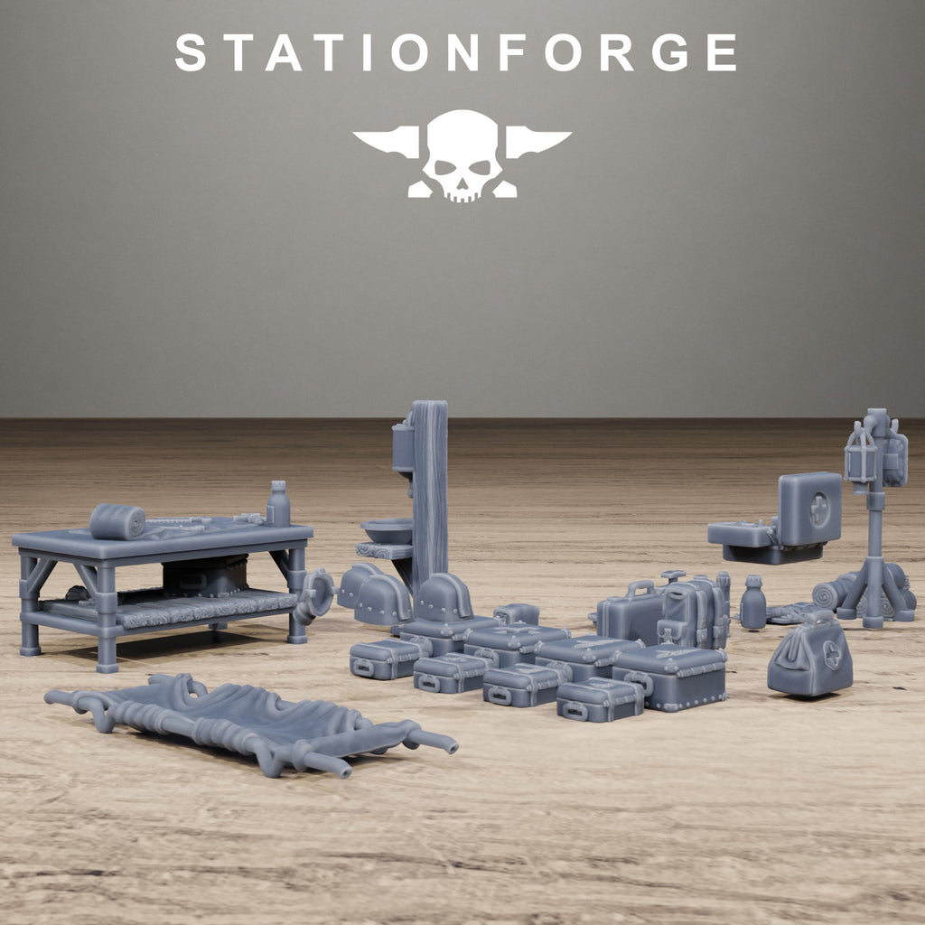 Grimguard Medical Bit Kits, Tabletop Miniature Bits, Designed by StationForge
