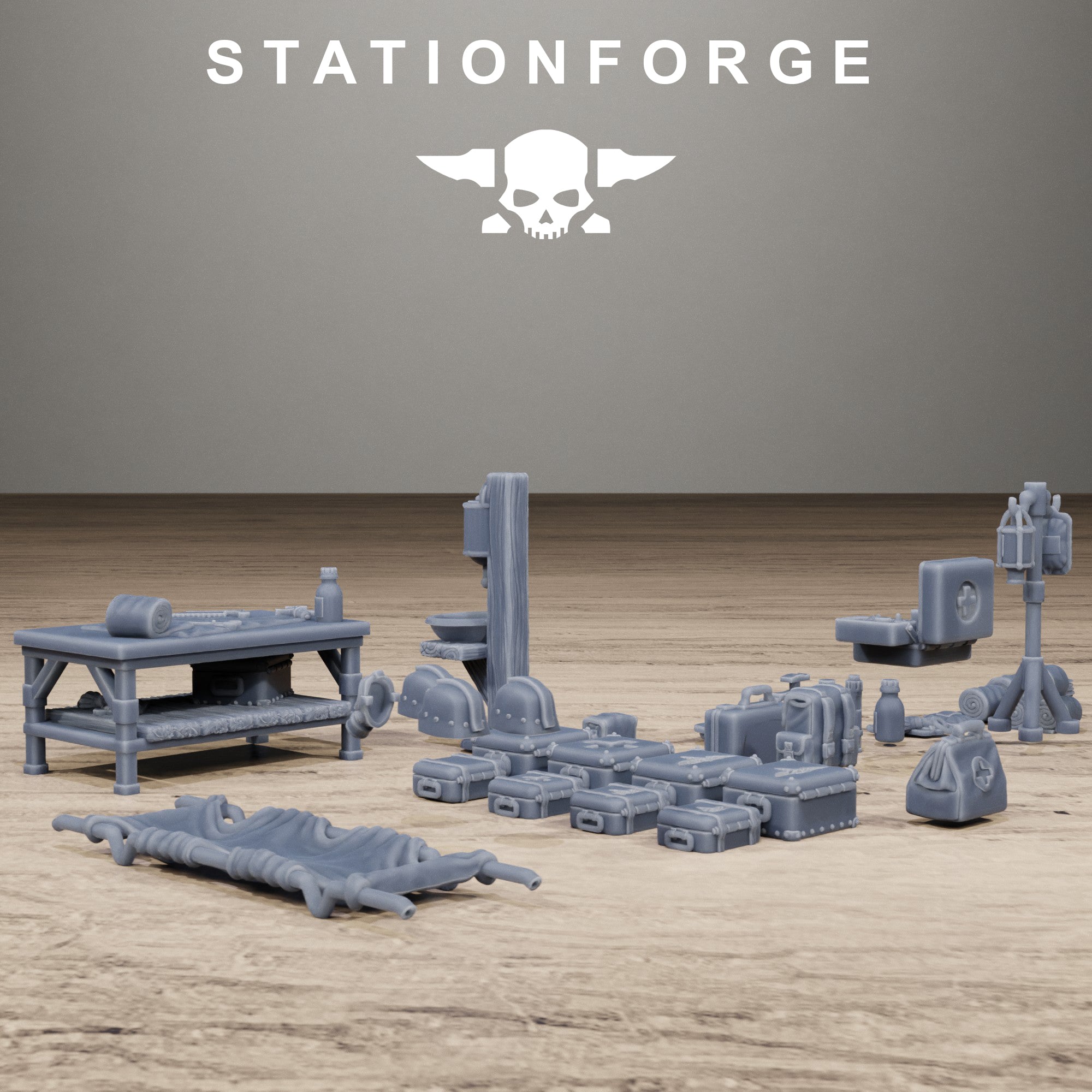 Grimguard Medical Bit Kits, Tabletop Miniature Bits, Designed by StationForge