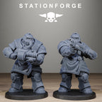 Grimguard Skull Wardens, 10 Tabletop Miniatures, Designed by StationForge with gratis Bases