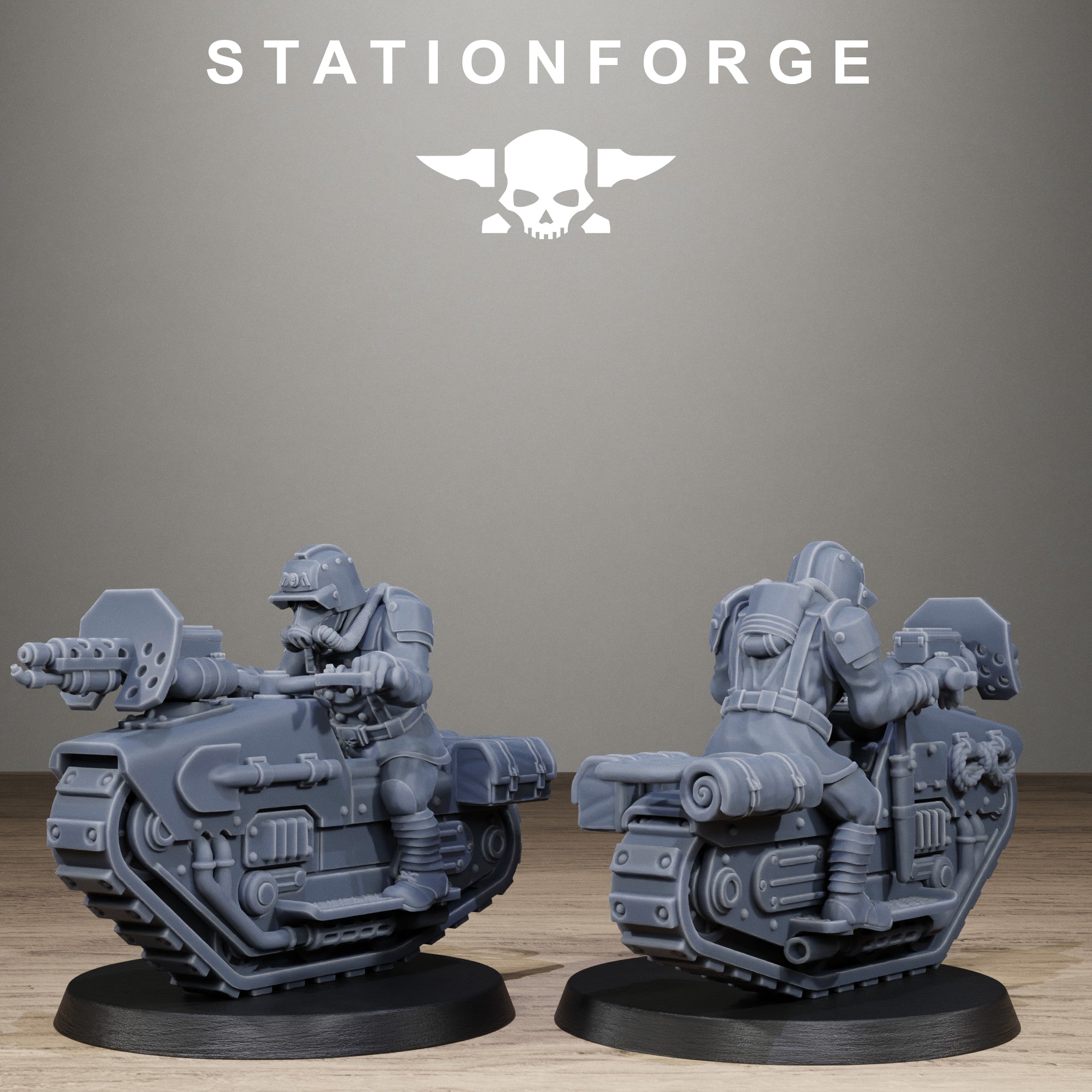 GrimGuard WarTreader, 10 Tabletop Miniatures, Designed by StationForge with gratis Bases